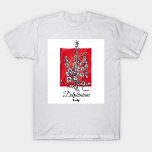 July birth flower - delphinium T-Shirt